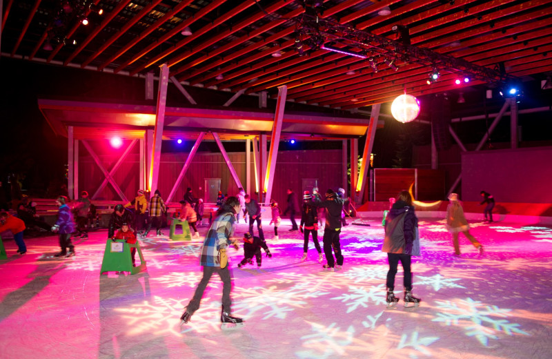 Ice skating at Crystal Lodge.