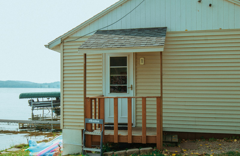 Cabin exterior at Jacob's Cove.