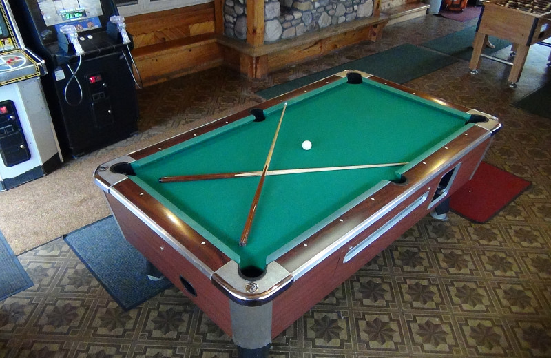 Billiard table at Cliffside Resort.