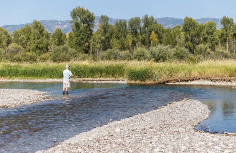 Fishing at South Fork Lodge.