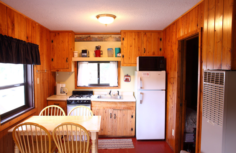 Lodge kitchen at Pine Terrace Resort.