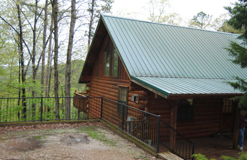 Cabin exterior at Cabin Fever Resort.