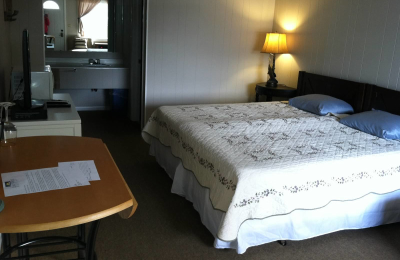 Guest room at Lake Breeze Resort.
