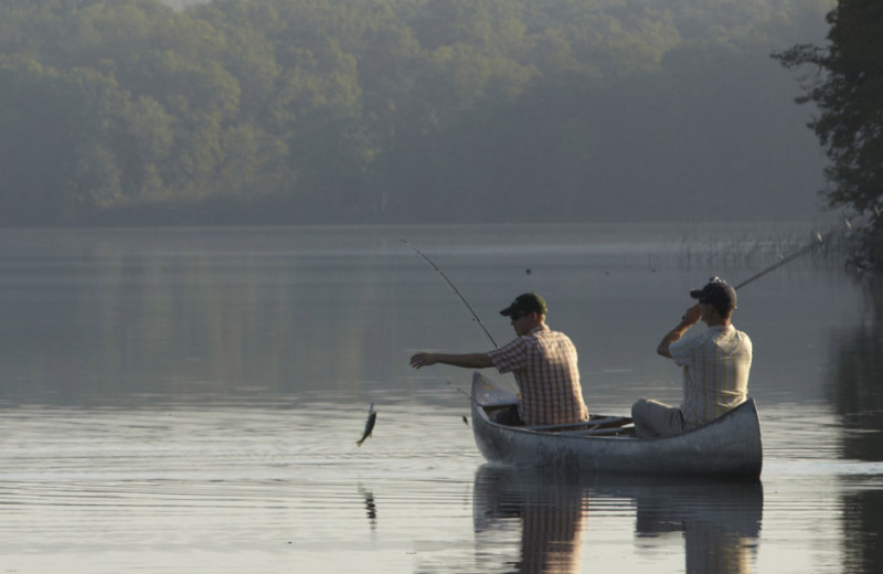 Fishing at Five Lakes Resort.