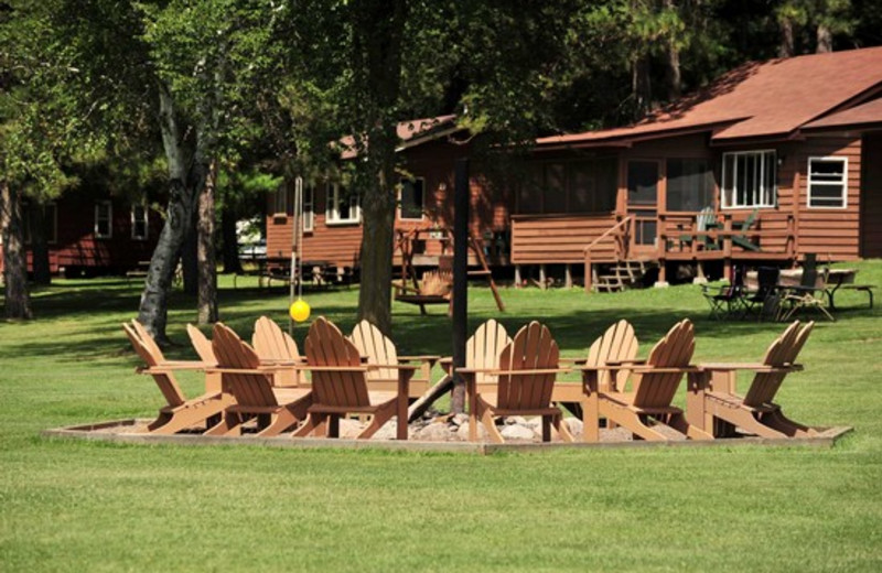 Cabin exterior at Agate Lake Resort.