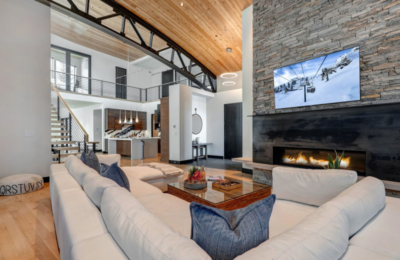 Rental living room at Park City Rental Properties.