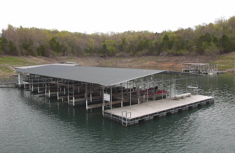 Dock at Red Arrow Resort.