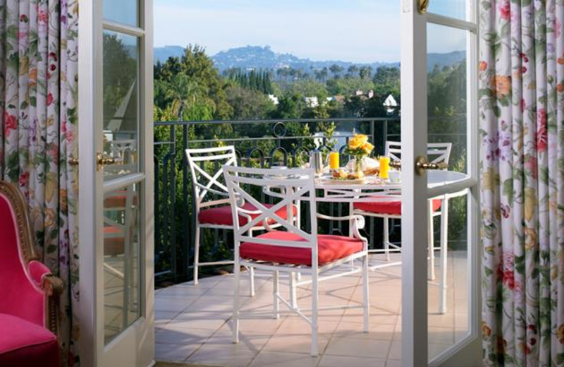 Patio view at The Peninsula Beverly Hills.
