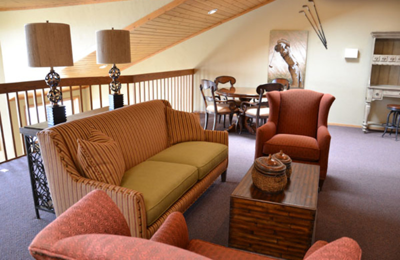 A wonderful gathering spot - the Harbor lobby at Door County's Landmark Resort.
