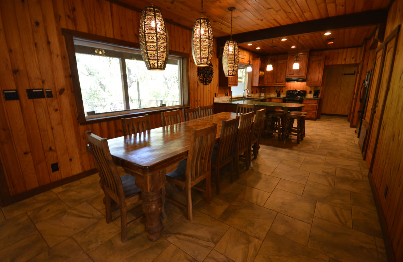 Rental dining room and kitchen at Frio Family Getaway