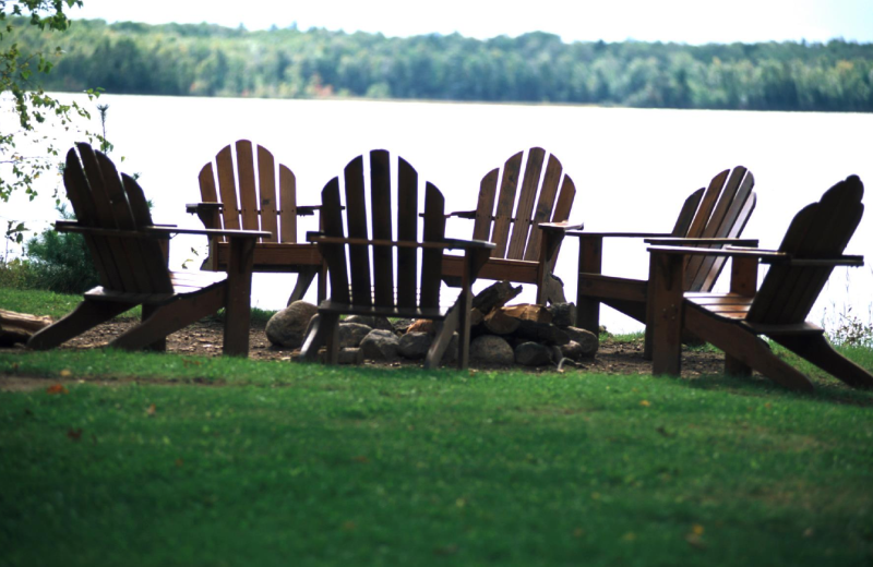 Relaxing by the lake at Pitlik's Sand Beach Resort.