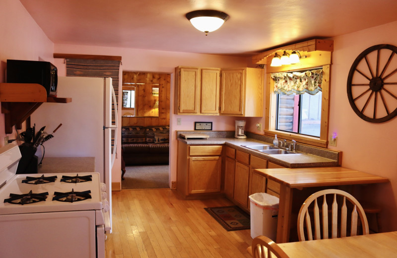 Cabin interior at Woods Landing.