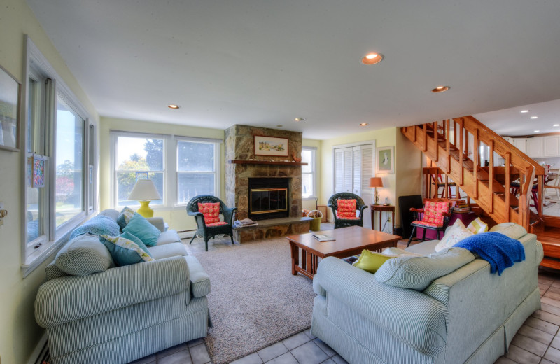 Rental living room at Beach Realty.