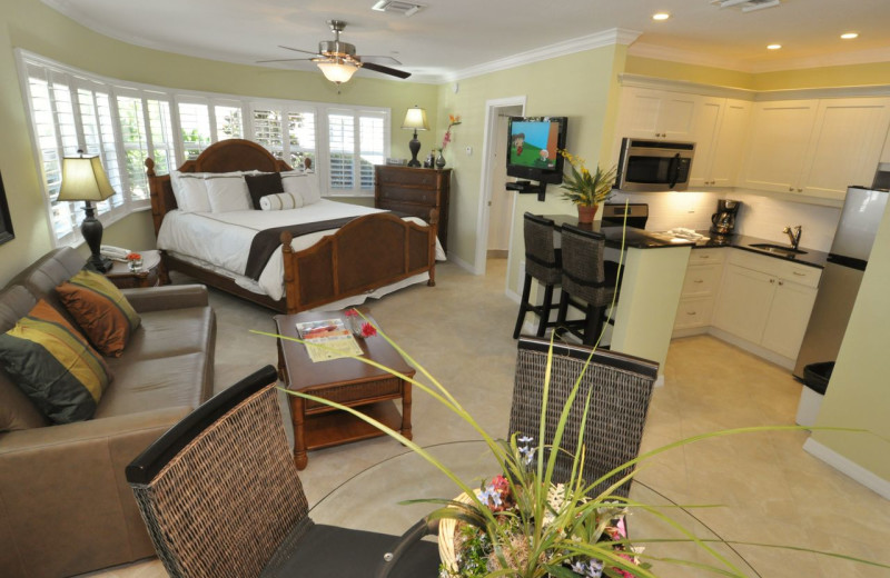 Guest room at Tropical Shores Beach Resort.