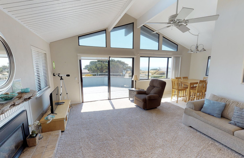 Rental living room at Irish Beach Vacation Rentals.