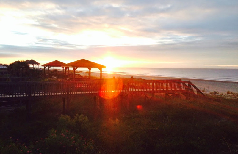 Sunrise at Ocean Isle Inn.