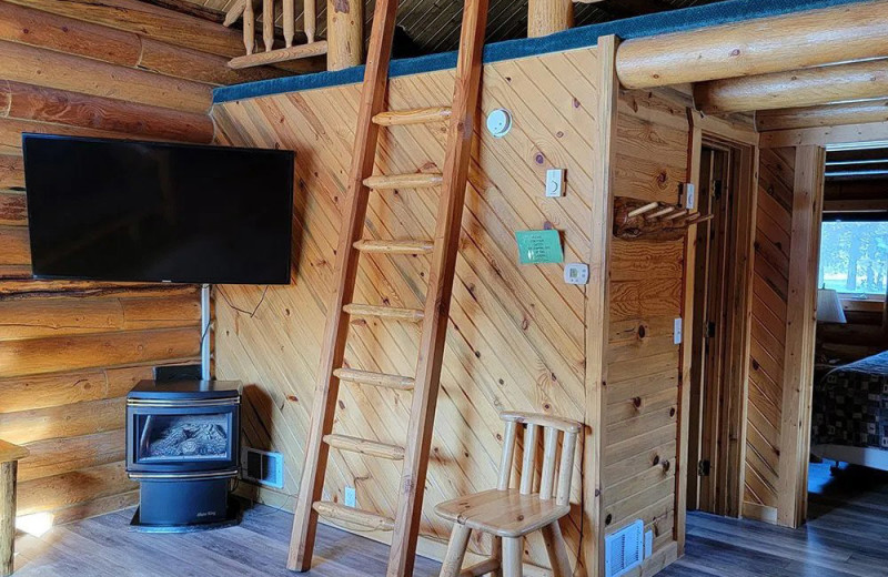 Cabin interior at Lakeside Lodge and Resort.