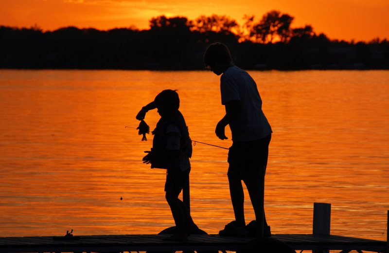 Fishing at Island View Resort on Nest Lake.