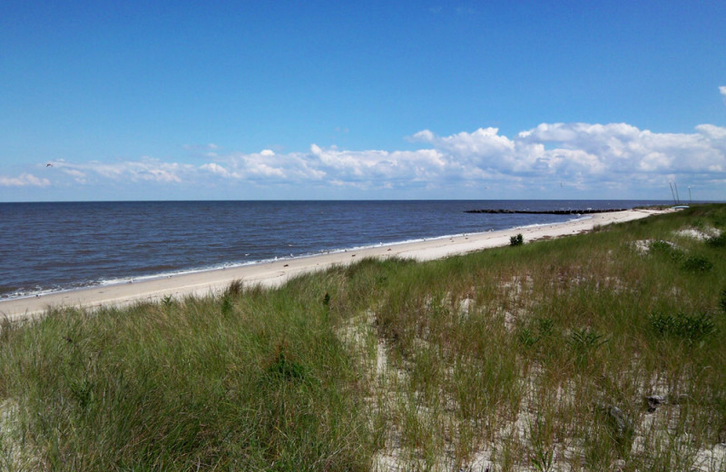 The beach at Diamond Crest Motel.