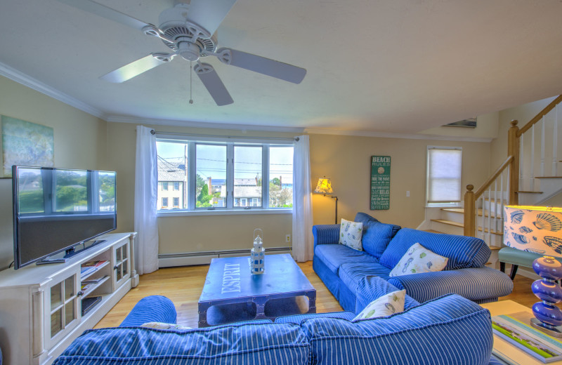 Rental living room at Beach Realty.