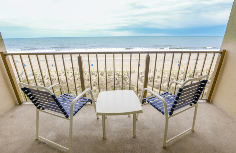 Balcony view at Marigot Beach Suites.