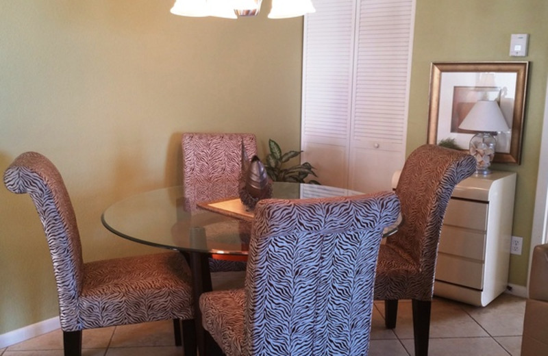 Guest dining room at Caprice Resort.