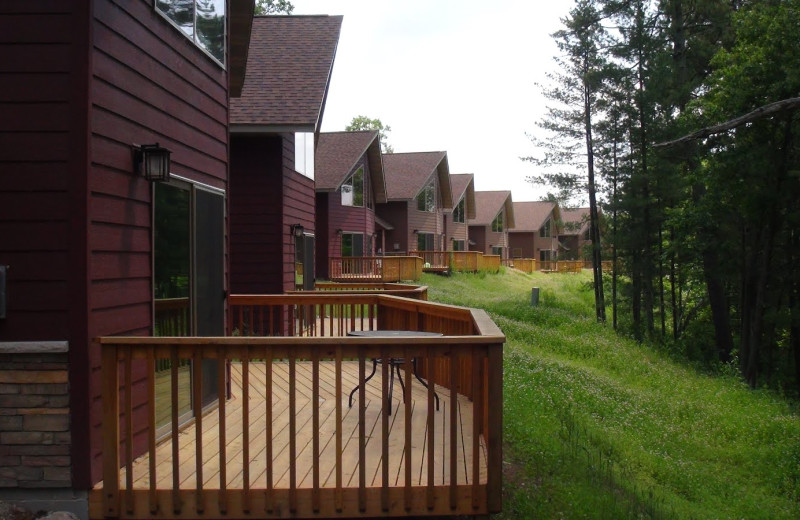 Deck view at BlueWater Lodge.