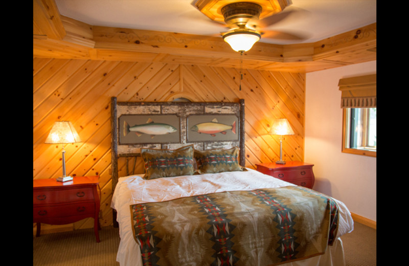 Cabin bedroom at Obabika Resort.