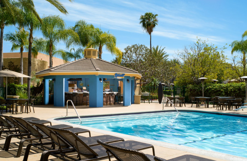 Outdoor pool at Sheraton Park Hotel at the Anaheim Resort.