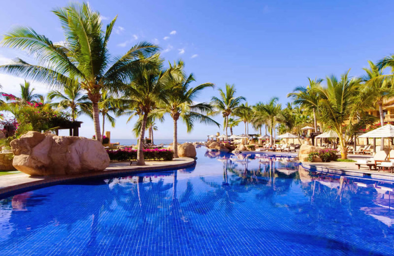 Outdoor pool at Fiesta Americana Grand Los Cabos.