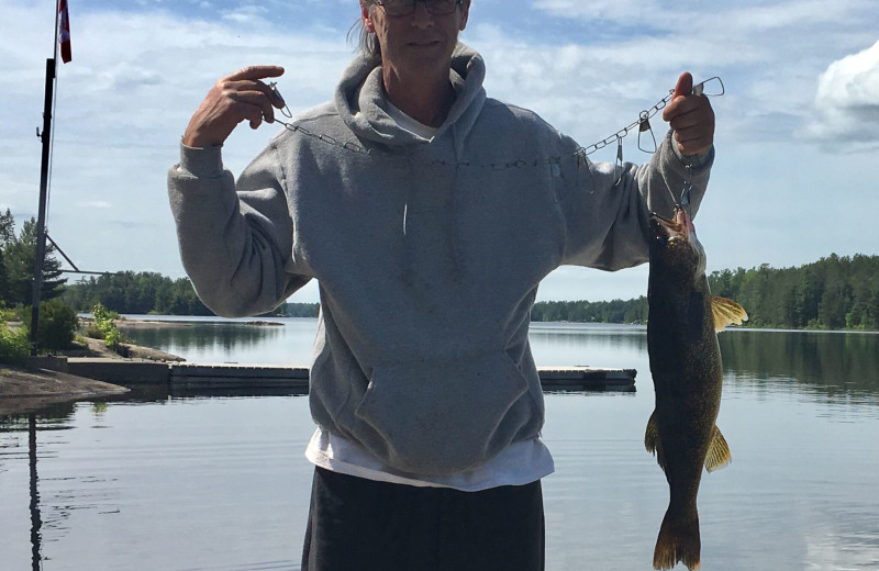 Fishing at Silv'ry Moon Lodge.