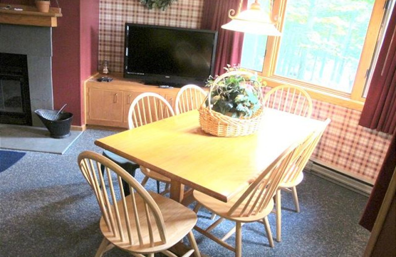 Dining table at Highridge Condominiums.