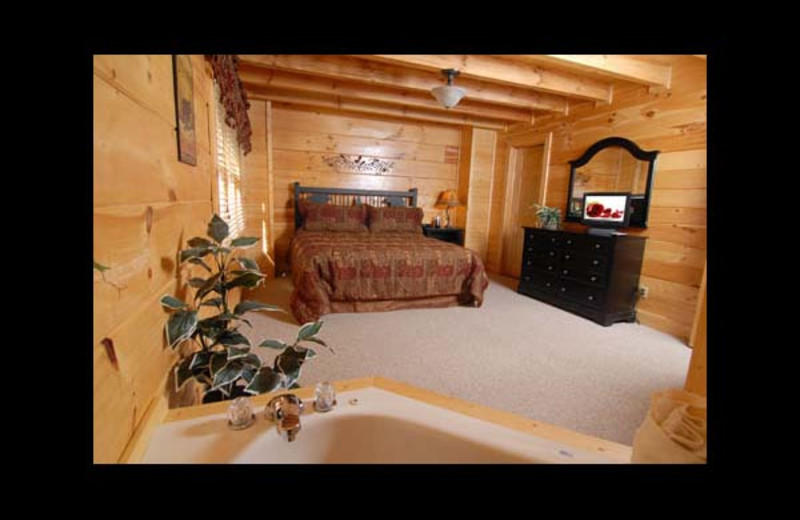 Cabin bedroom at Eden Crest Vacation Rentals, Inc - Oh Yea!