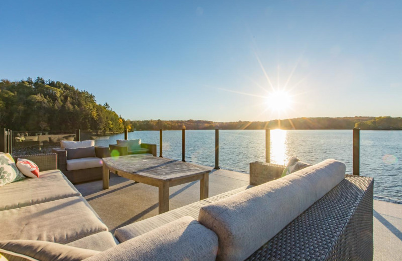 Rental patio at Muskoka District Rentals.