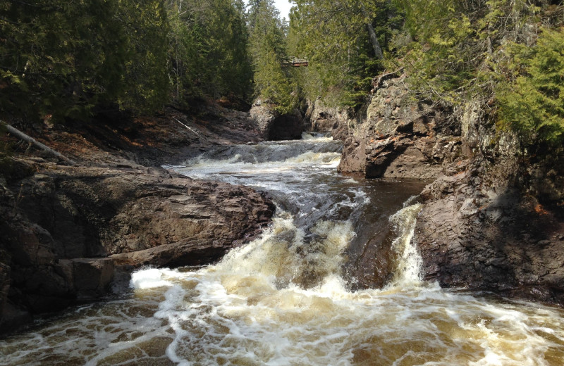 Waterfall at Bluefin Bay on Lake Superior.