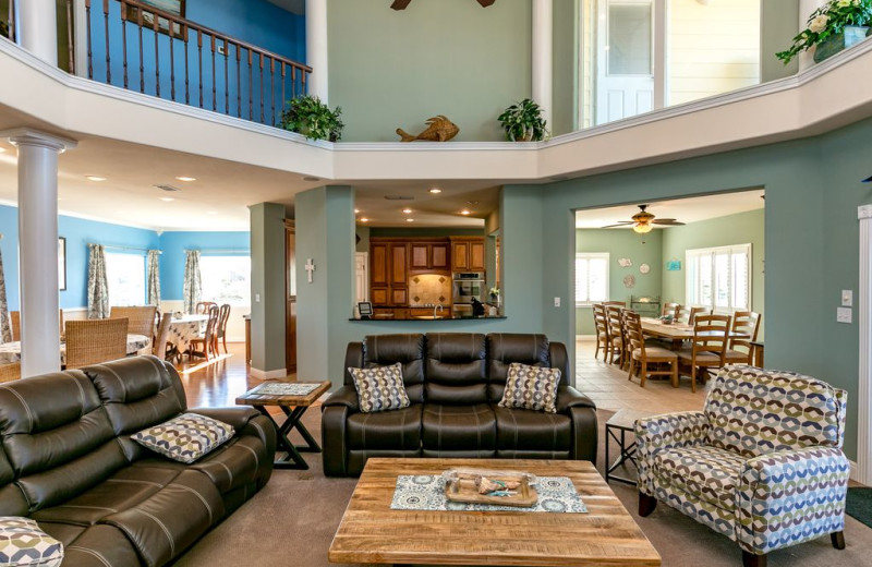 Rental living room at Silver Sands Realty.