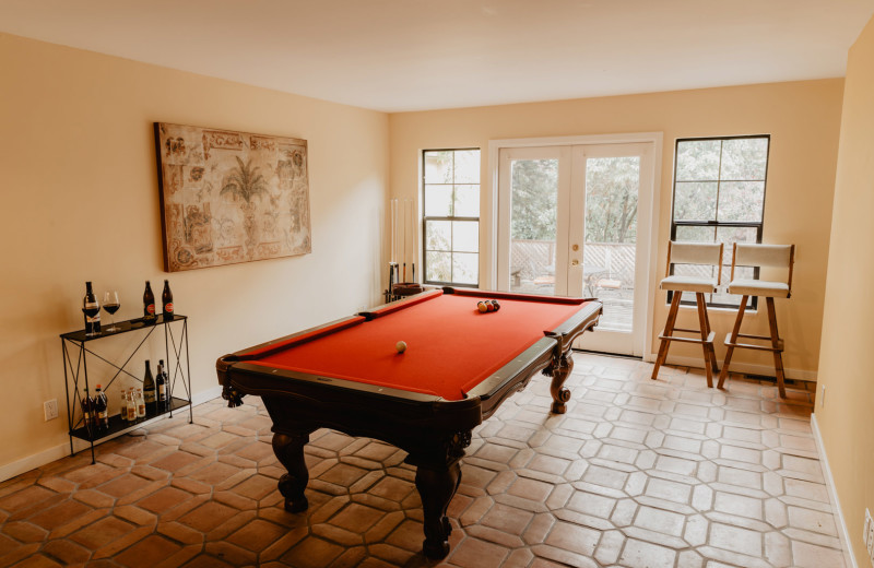 Billiard table at Sonoma Coast Villa & Spa Resort.