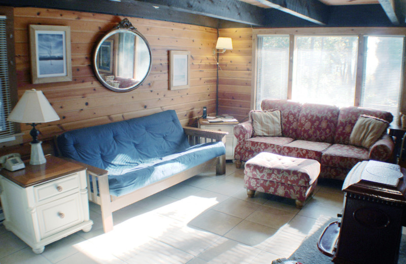 Guest living room at Rowleys Bay Resort.