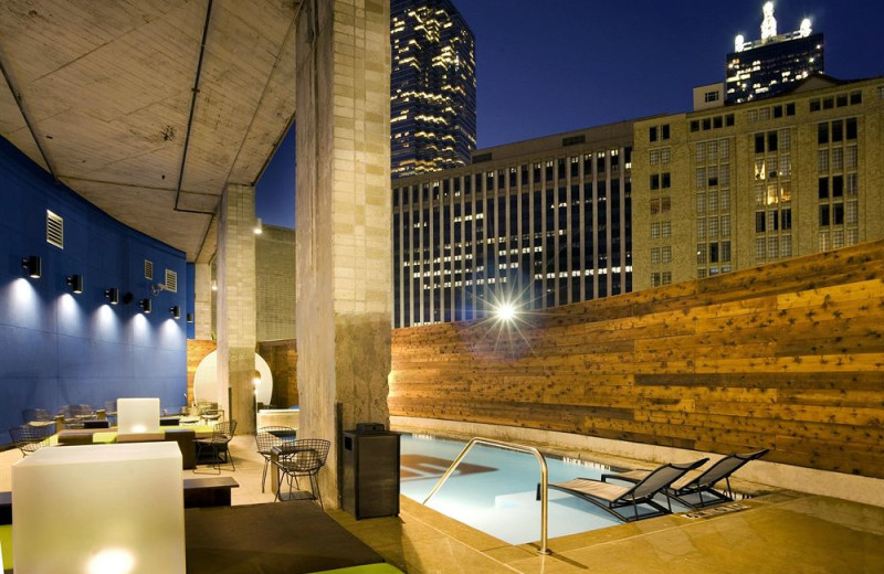 Outdoor pool at Aloft Dallas Downtown.