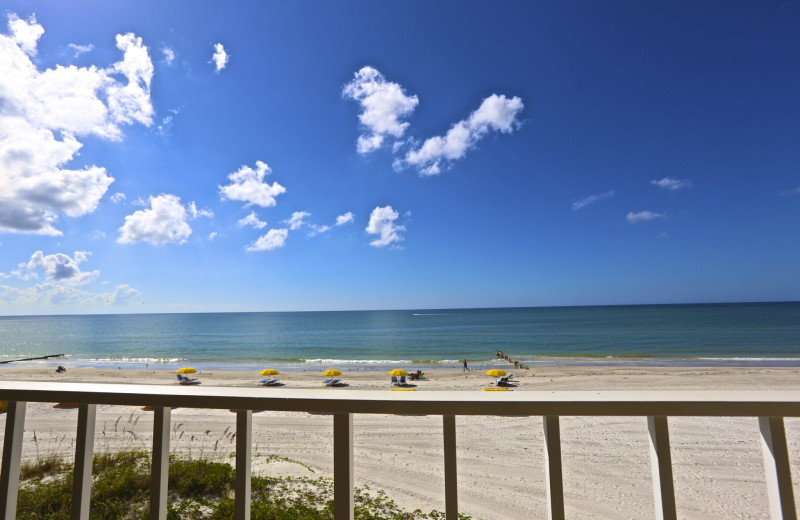 Guest balcony at Shoreline Island Resort.