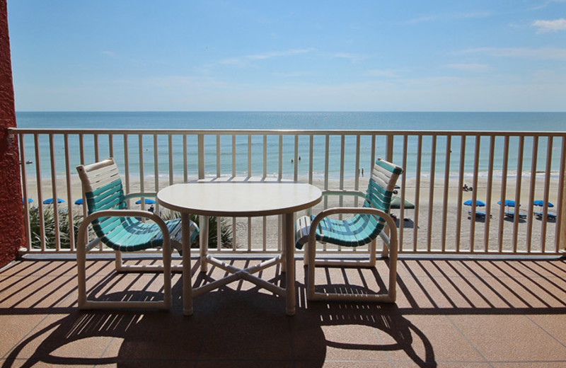 Rental balcony at Teeming Vacation Rentals.