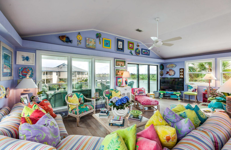 Rental living room at Gary Greene Vacation Rentals.