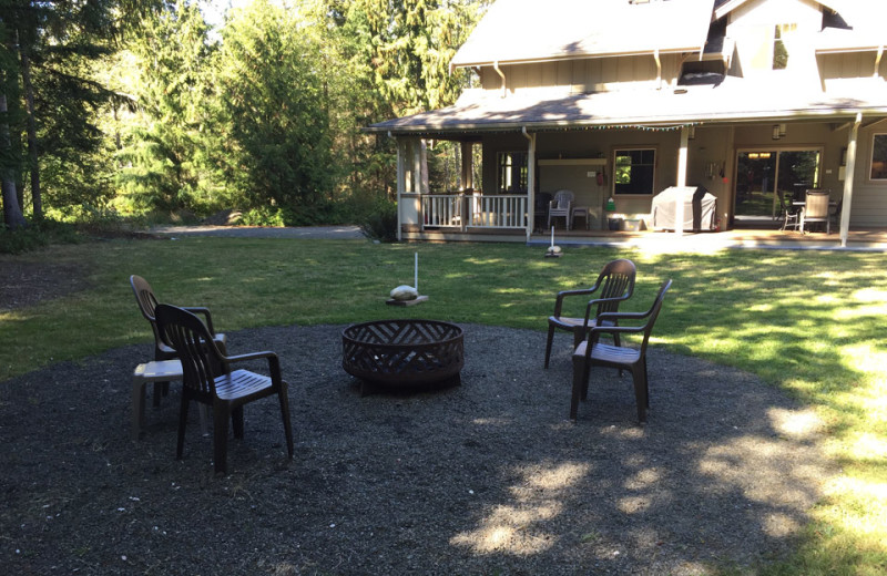 Patio at Olympic Foothills Lodge.