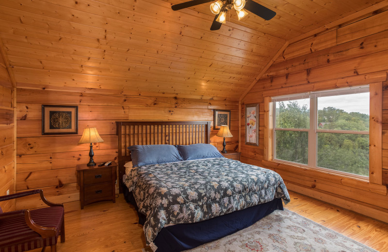 Bedroom at American Patriot Getaways - Pigeon Forge View.