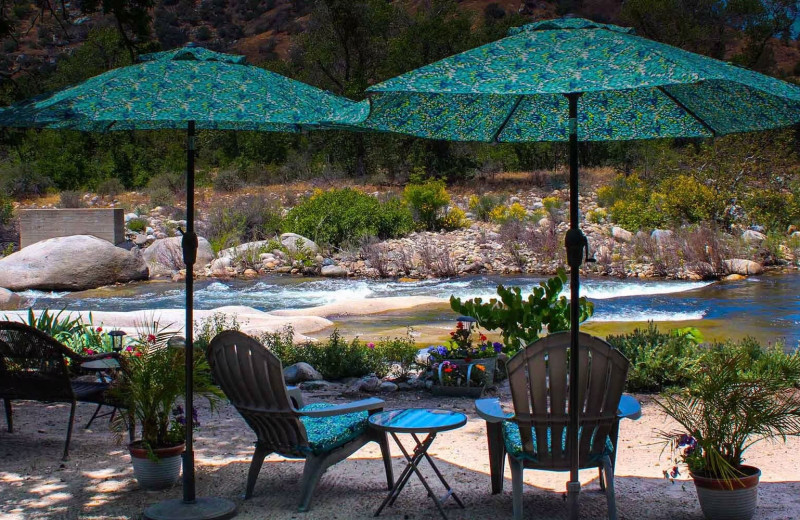 Patio at Rio Sierra River Resort.