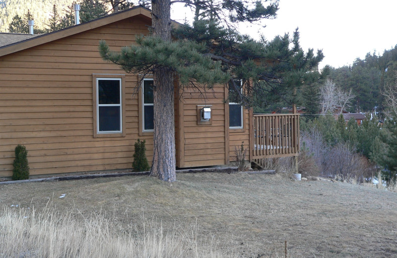 Cabin exterior at Workshire Lodge.