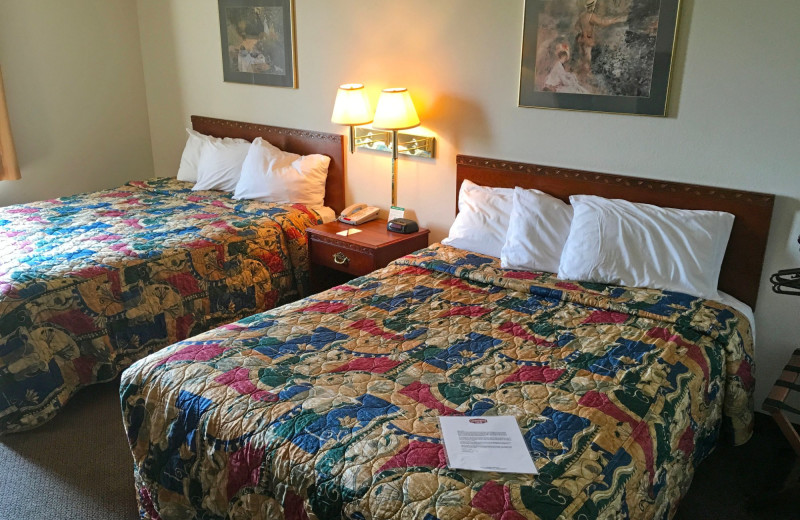 Guest room at Country Hearth Inn Willard.