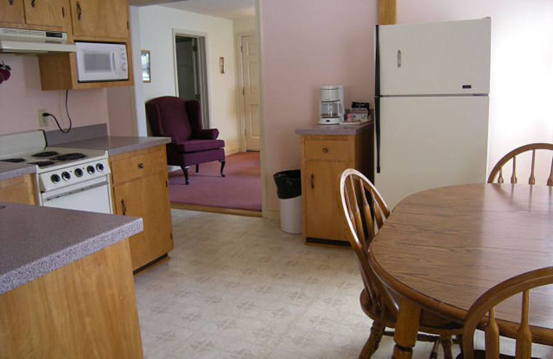 Kitchen at Brookside Cabins