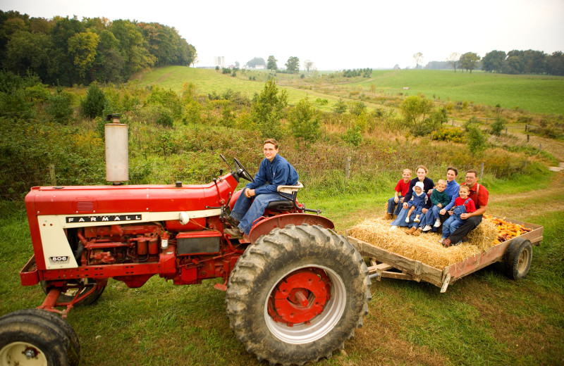 Family hay ride at The Kingsley House.