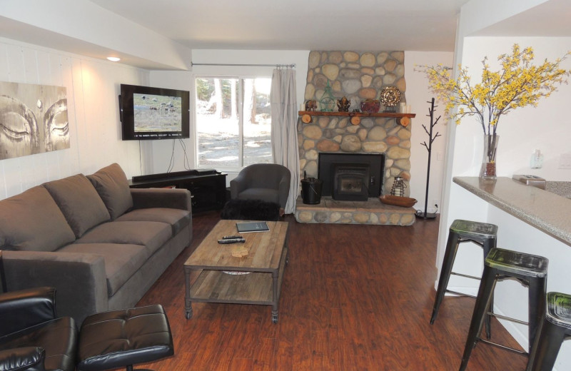 Rental living room at Seasons 4 Condominium Rentals.